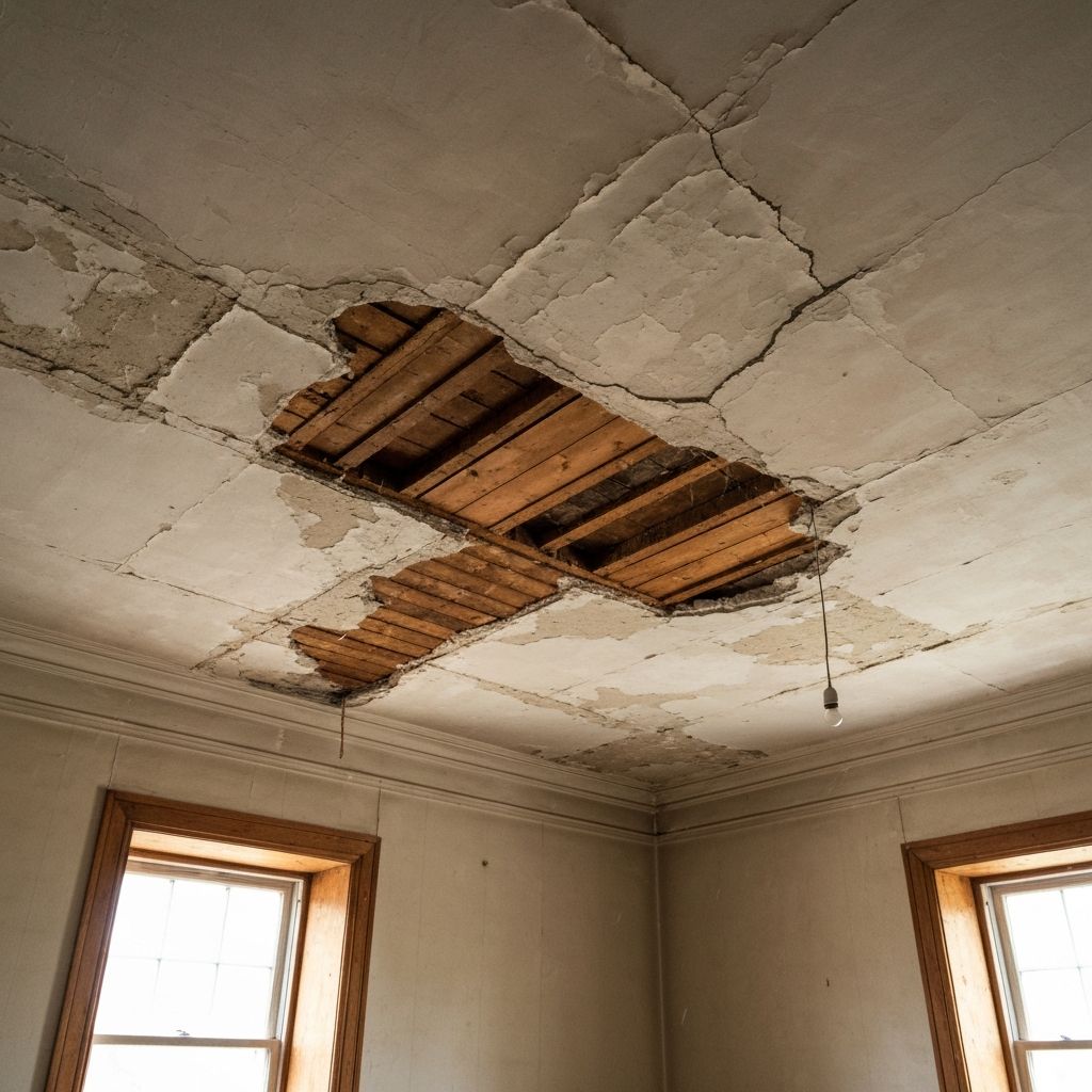 Before: Ceiling Plaster Fix